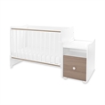 Bed TREND PLUS NEW white+amber Bed TREND PLUS NEW white /baby bed+cupboard/